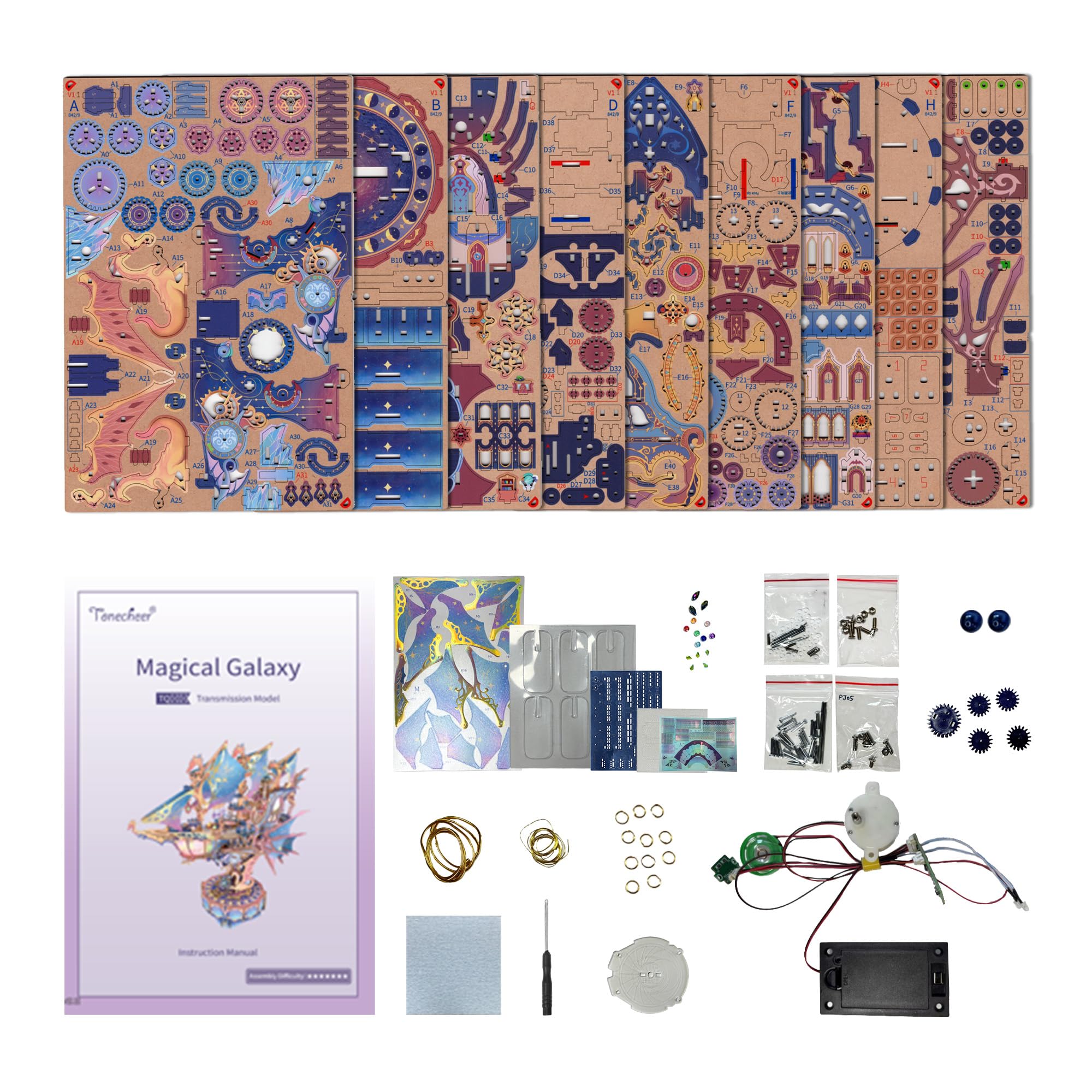 Tonecheer note about batteries not included guides setup.