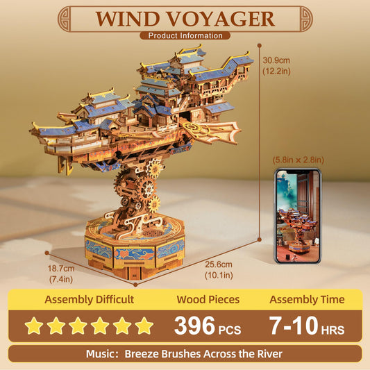 Tonecheer Wind Voyager wings in motion, part of the synchronized display with music.