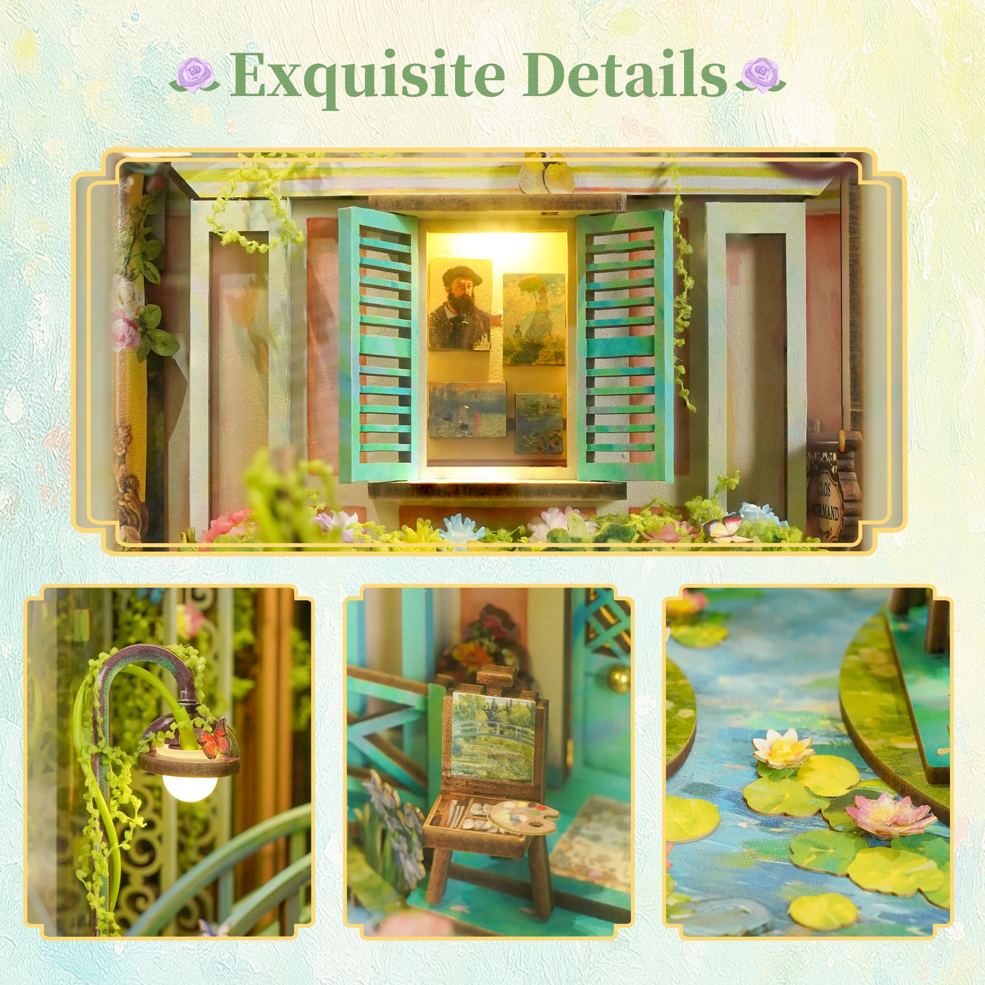 Tonecheer wooden miniature house kit features easy-to-follow assembly for beginners.