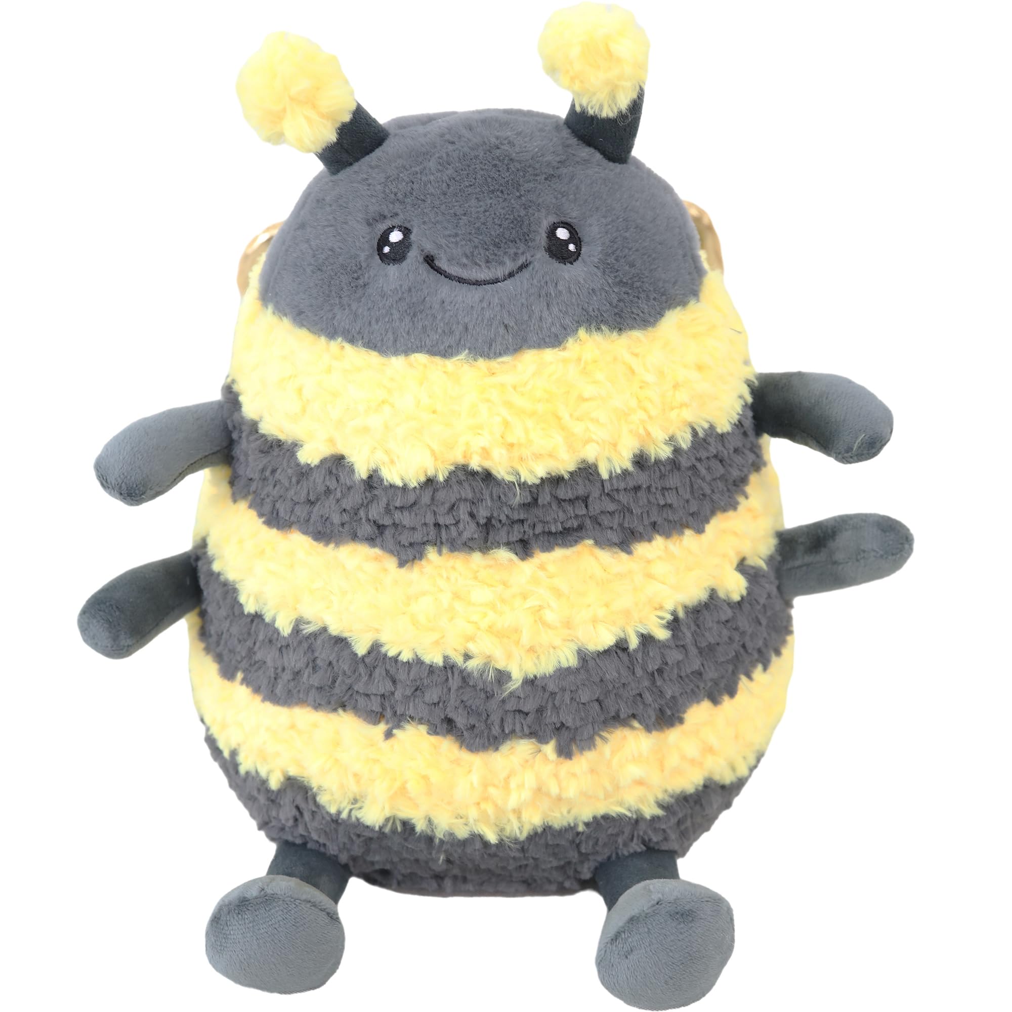 TONGSONG bumblebee with golden wings adds cute decor and soft comfort.