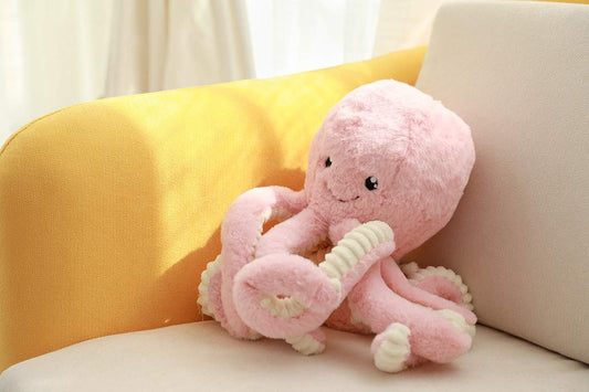 TONGSONG pink 23.6-inch octopus plush enhances play and decor.