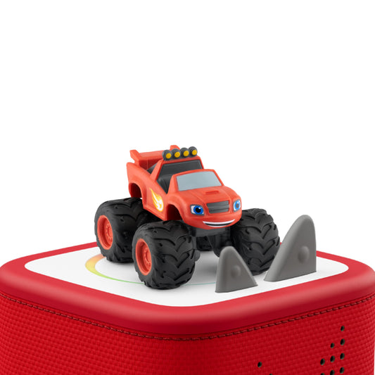 Tonies Blaze side-view figurine supports listening to Blaze adventures.