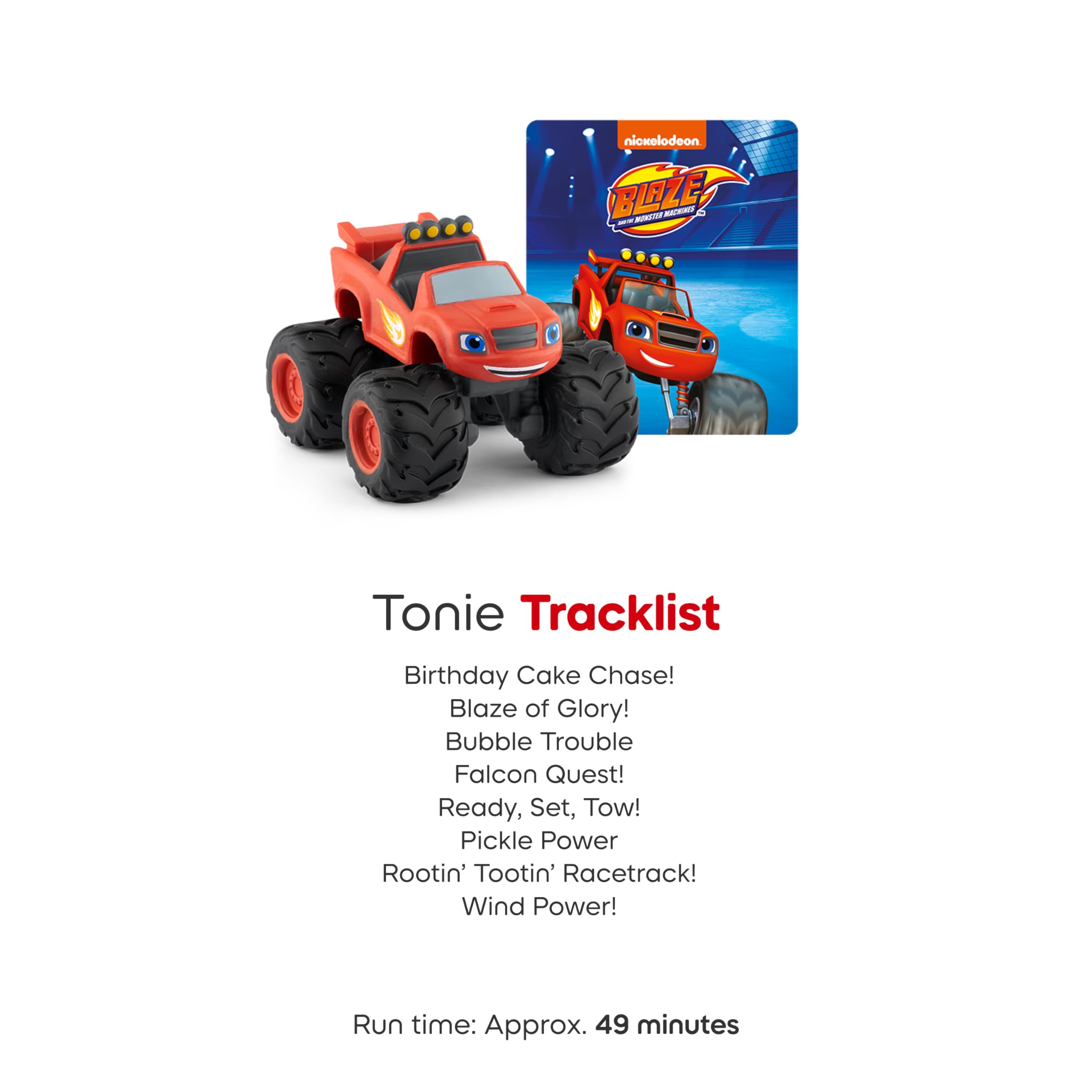 Tonies Blaze story-time-setup figurine invites screen-free learning.