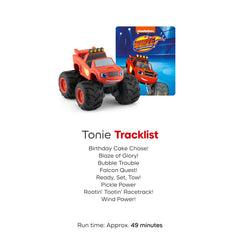 Tonies Blaze story-time-setup figurine invites screen-free learning.