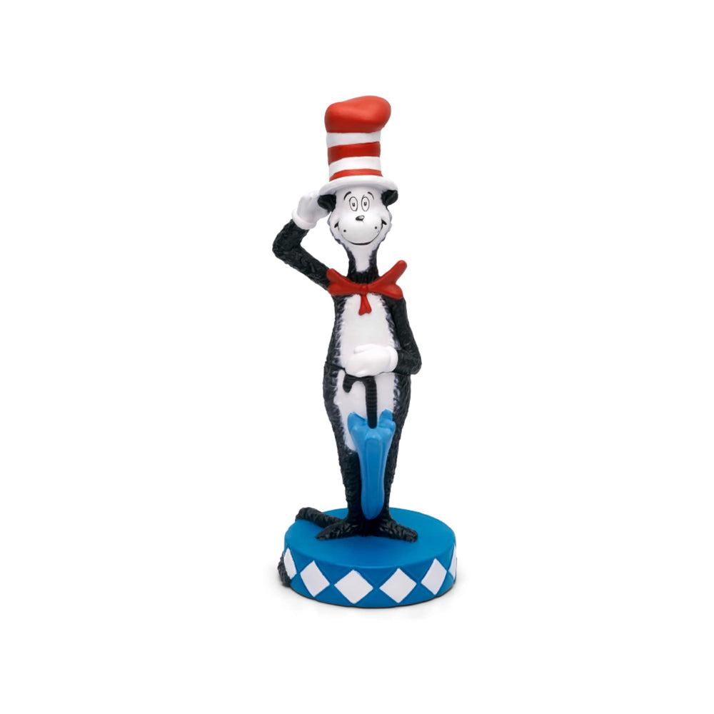 Tonies Cat in the Hat figurine with tracklist communicates six stories for curious listeners.