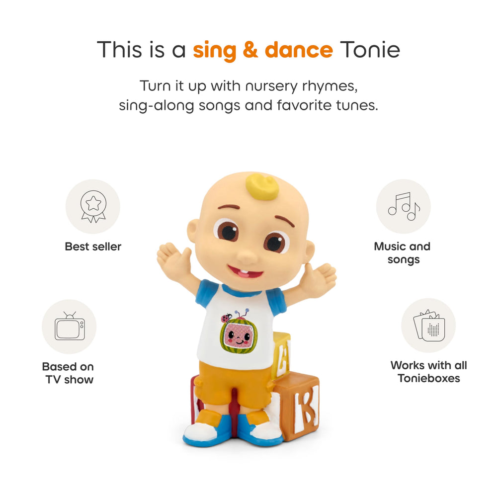 Tonies CoComelon JJ unboxing packaging sparks curiosity and collectibility.