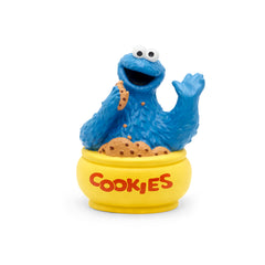 Packaging display shows Tonies Cookie Monster with songs and Sesame Street theme.