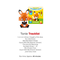 Tonies counting songs illustrated tracklist highlights classic counting tunes.