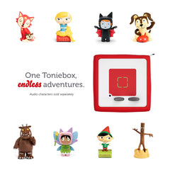 Tonies Dinosaur Audio Playback illustrating portable, screen-free listening on the go