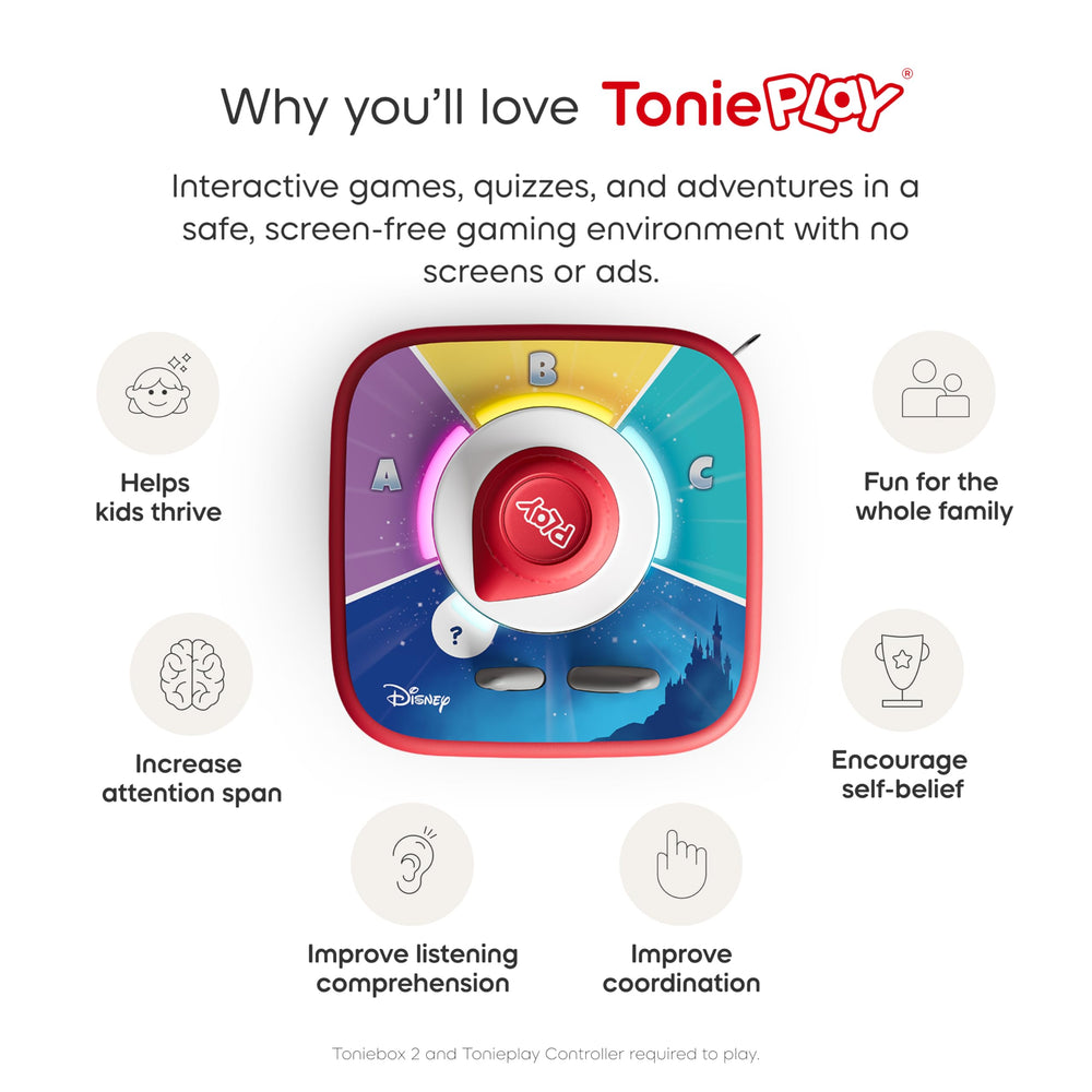 Tonies Disney Quiz Kingdom tokens to track progress during gameplay