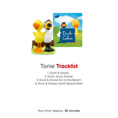 Tonies Duck & Goose with four stories, engaging listening sessions.