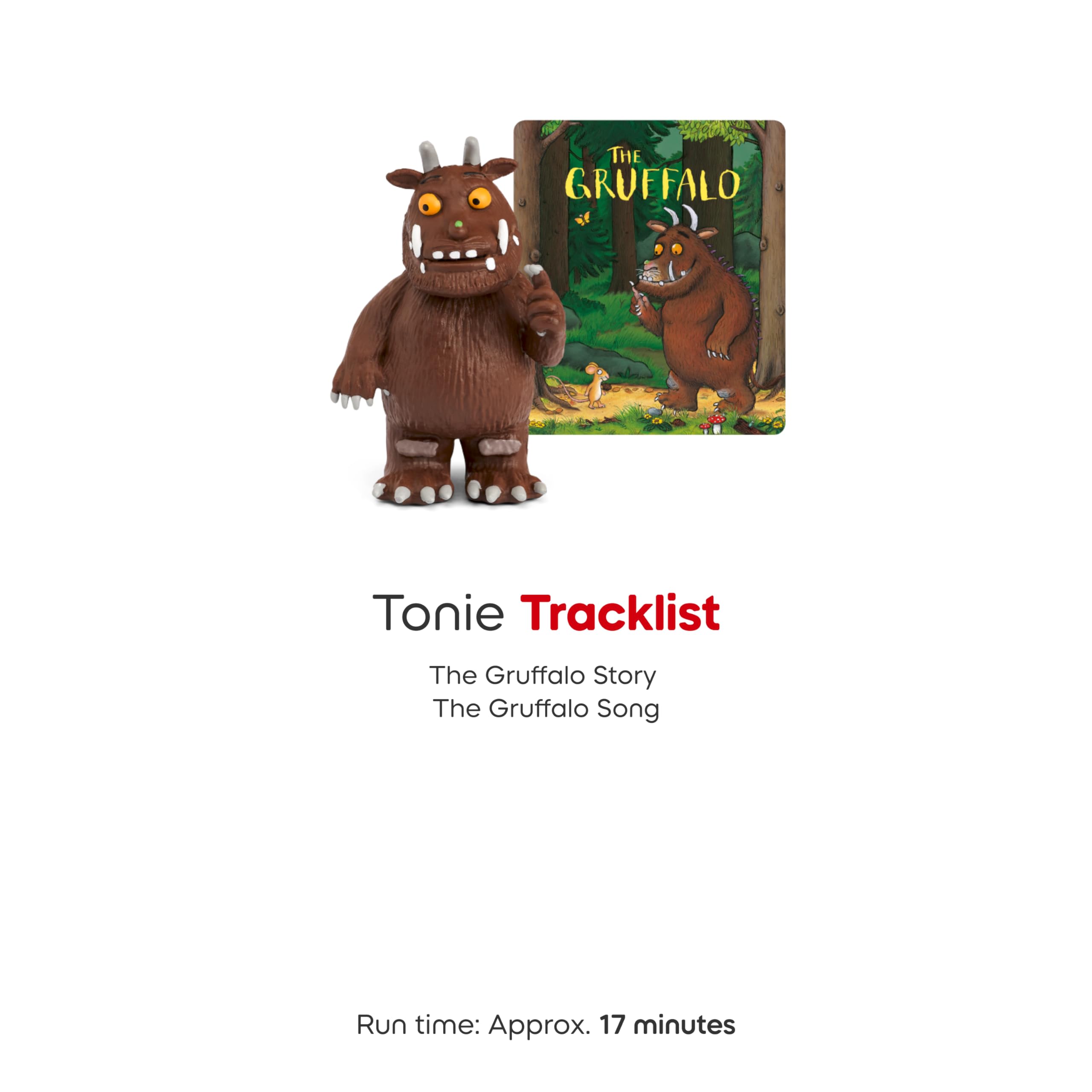 Tracklist artwork showing The Gruffalo Story and The Gruffalo Song.