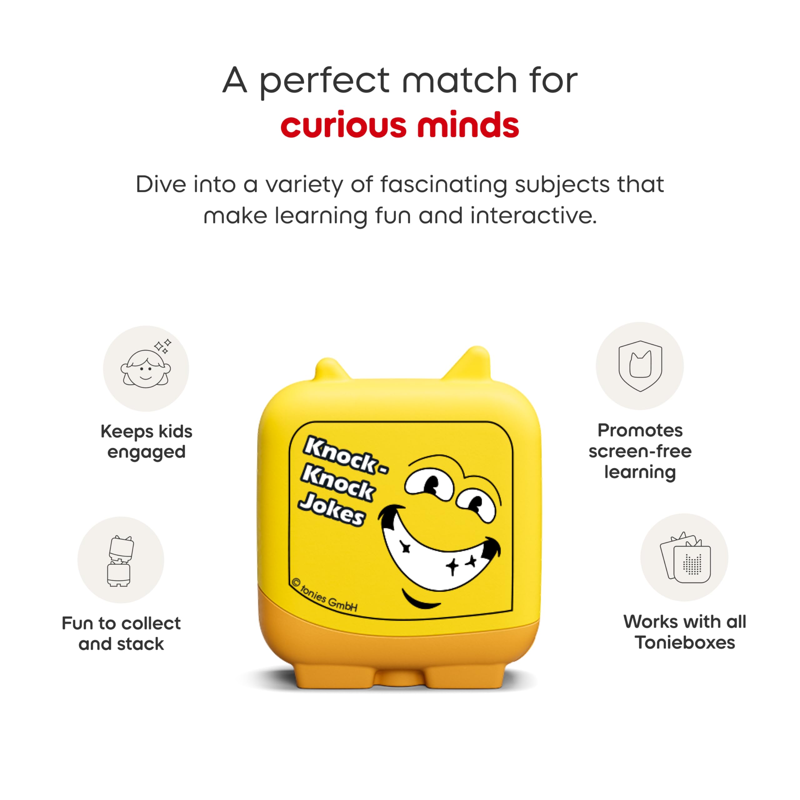 Tonies Knock-Knock Jokes Tonie image; promotes interactive family fun