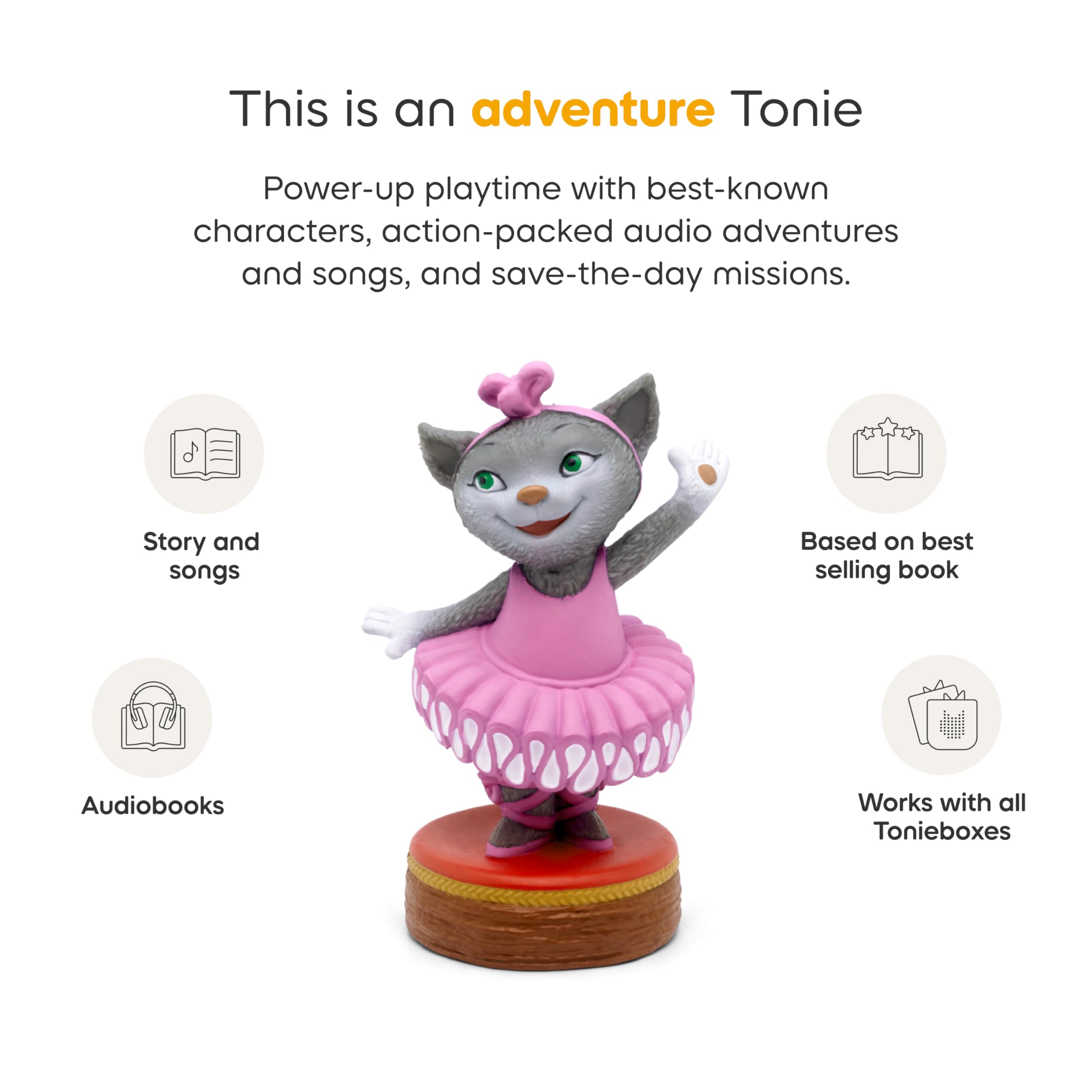 Tonies Mia tracklist image highlights four songs and four stories