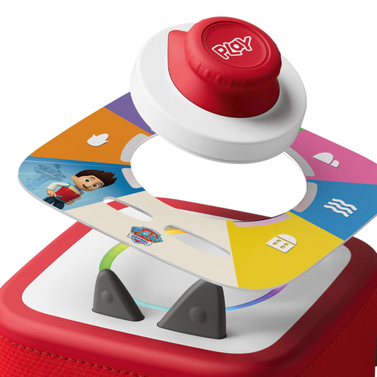 Tonies Paw Patrol Adventure Bay disc showcases rescue audio for imaginative play.