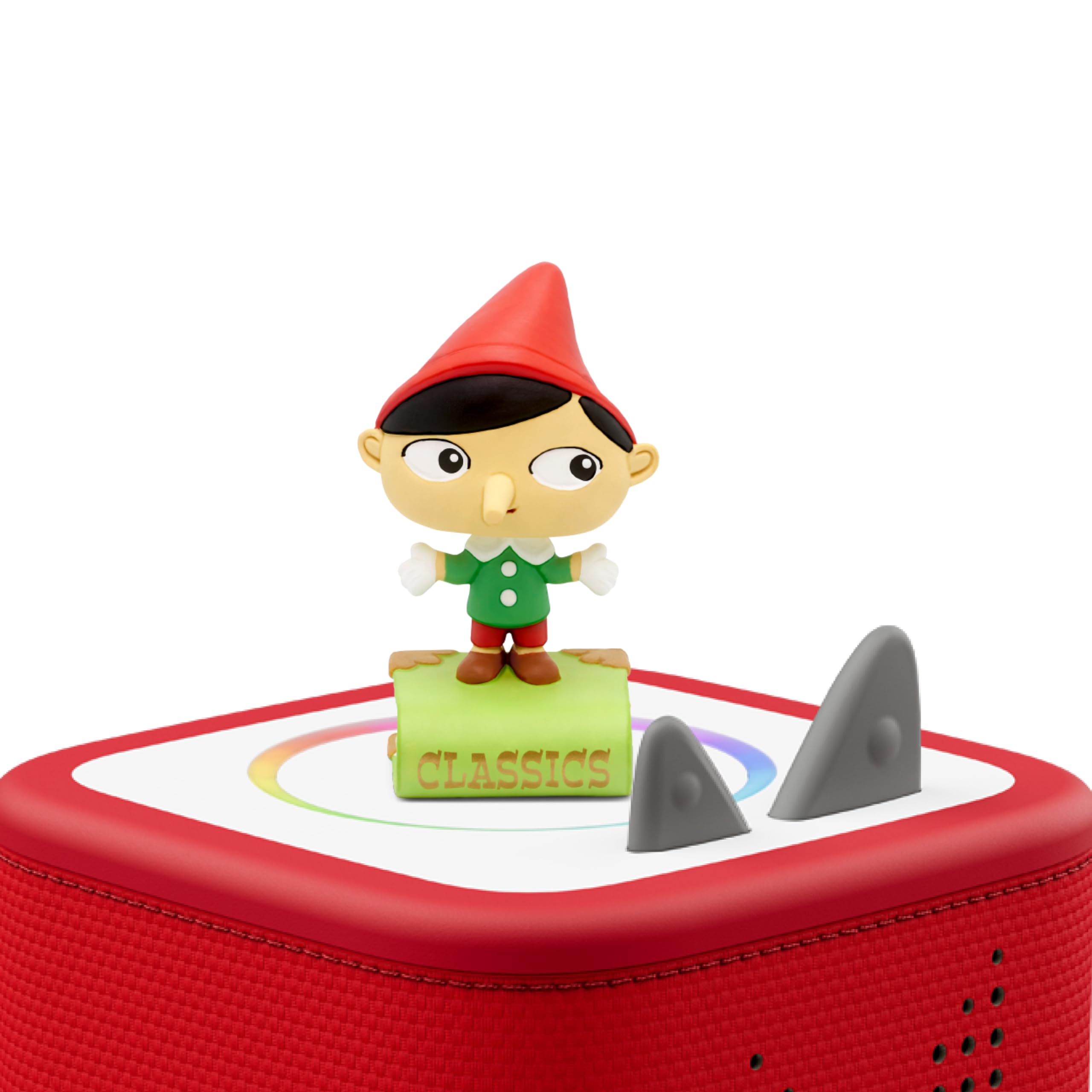 Tonies Pinocchio toy figurine closeup enhances early listening skills.
