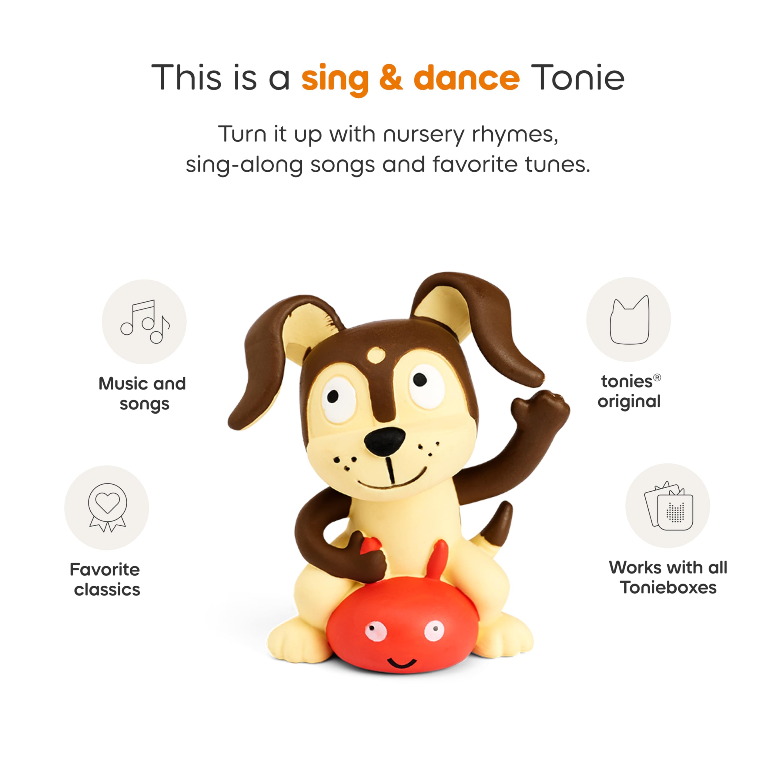 Tonies Playtime Puppy on Toniebox demonstrates simple playback for kids