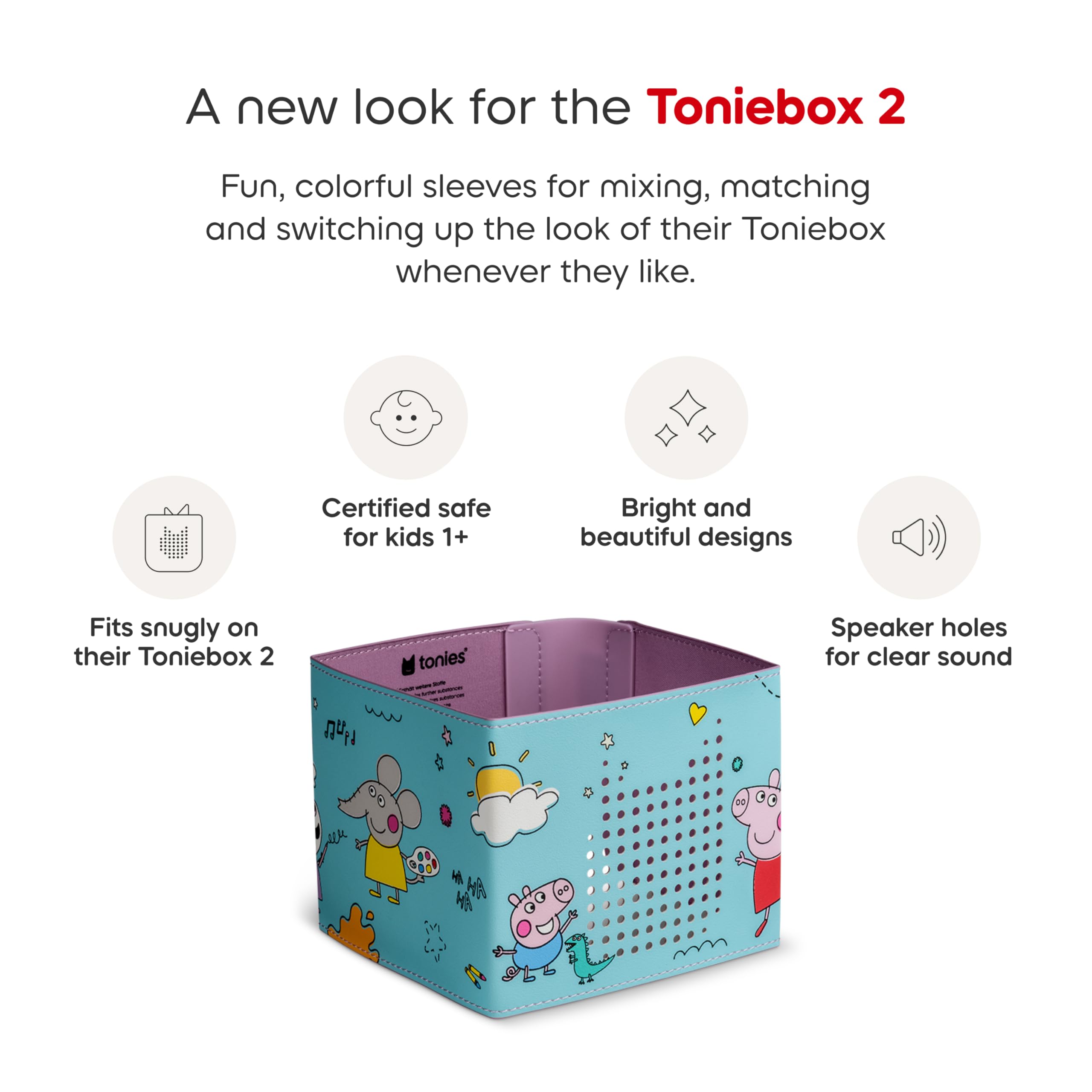 Aligned speaker holes preserve clear sound with the sleeve on