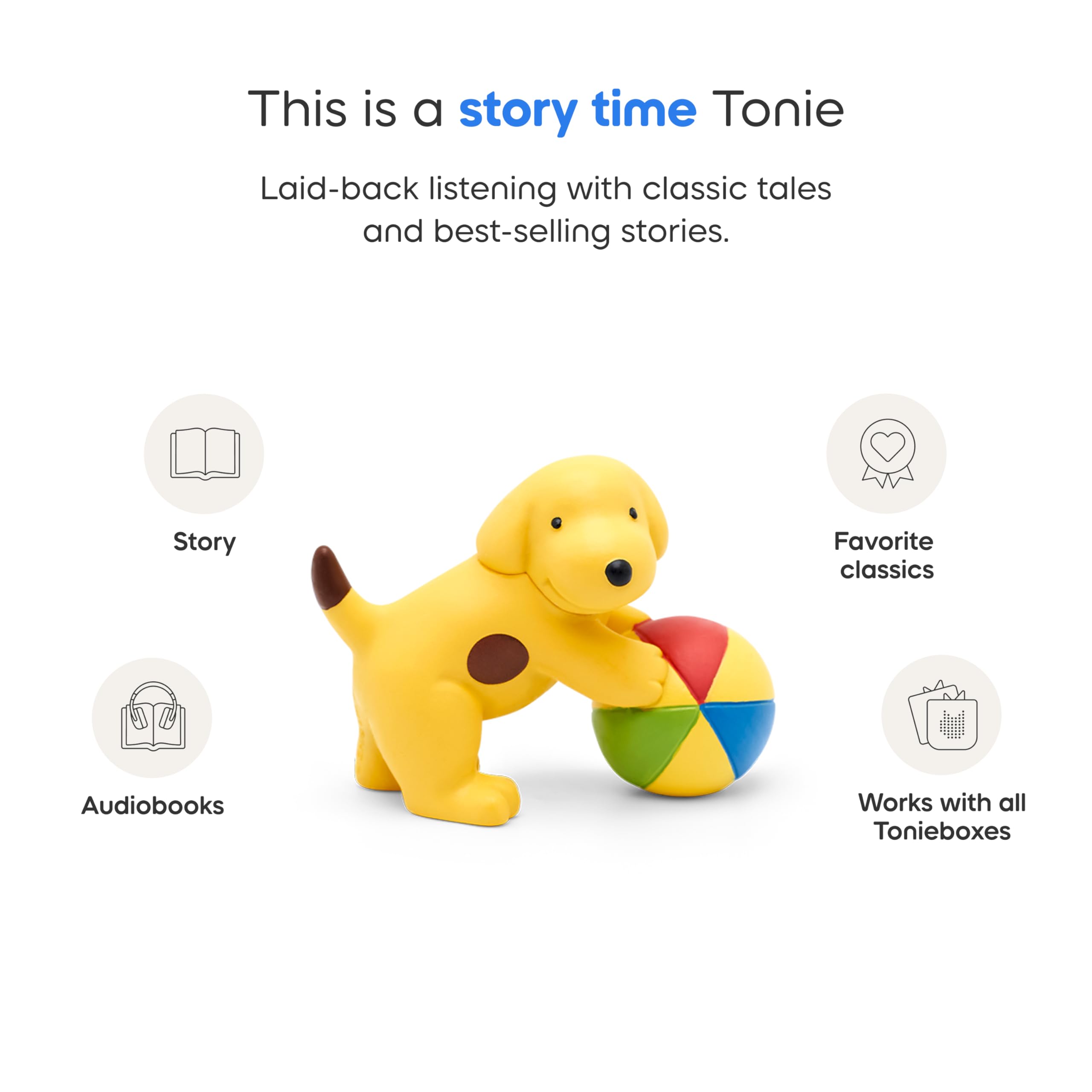 Tonies Spot Dresses Up story visual encourages creative dress-up play.