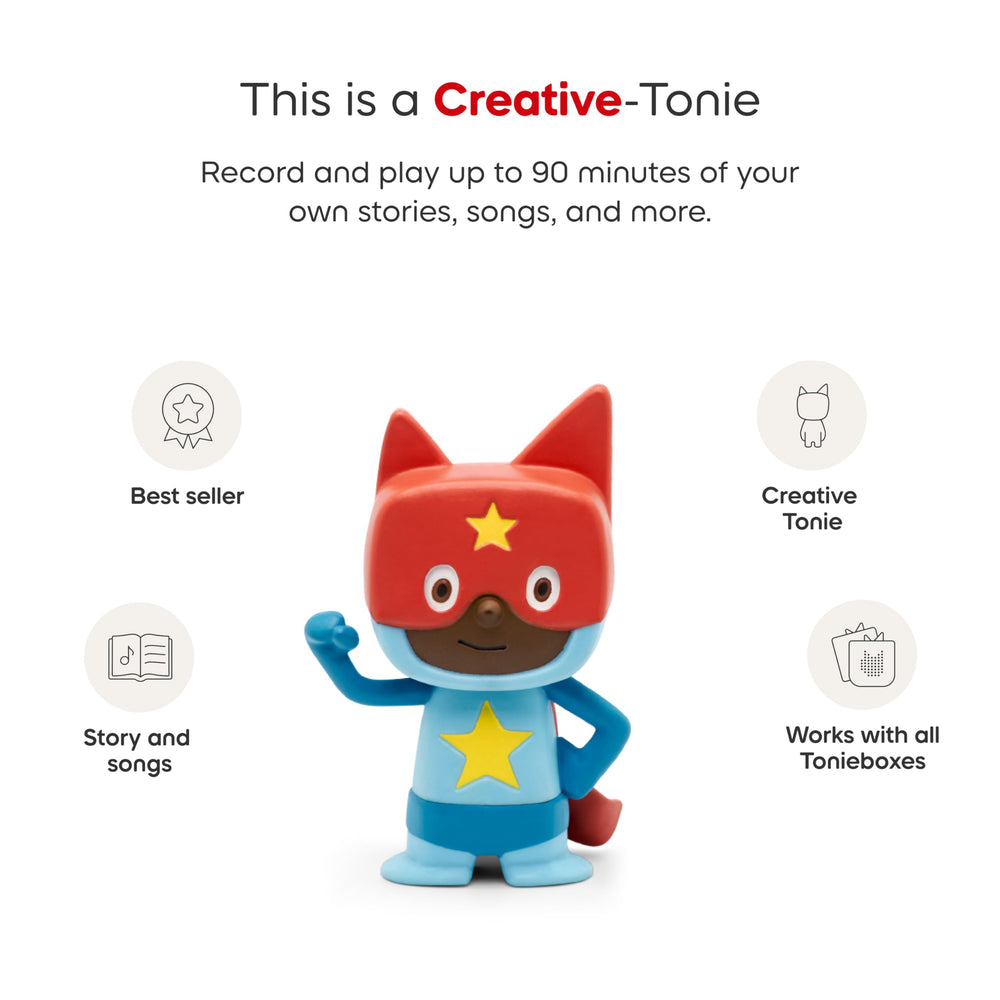 Tonies Creative-Tonie superhero during upload expands content with family-friendly songs