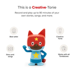 Tonies Creative-Tonie superhero during upload expands content with family-friendly songs