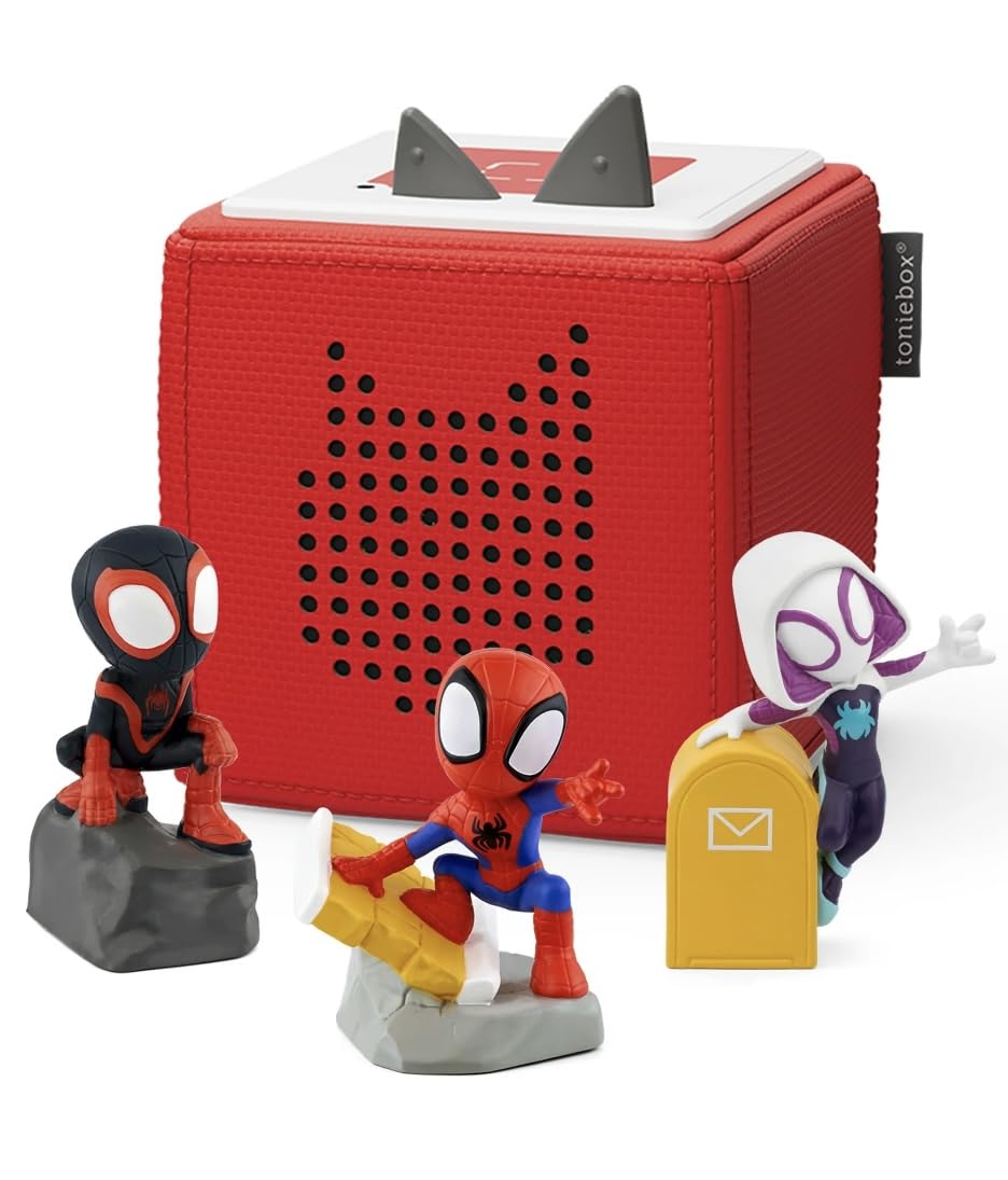 Tonies Toniebox 1 red front view for immersive screen-free storytelling