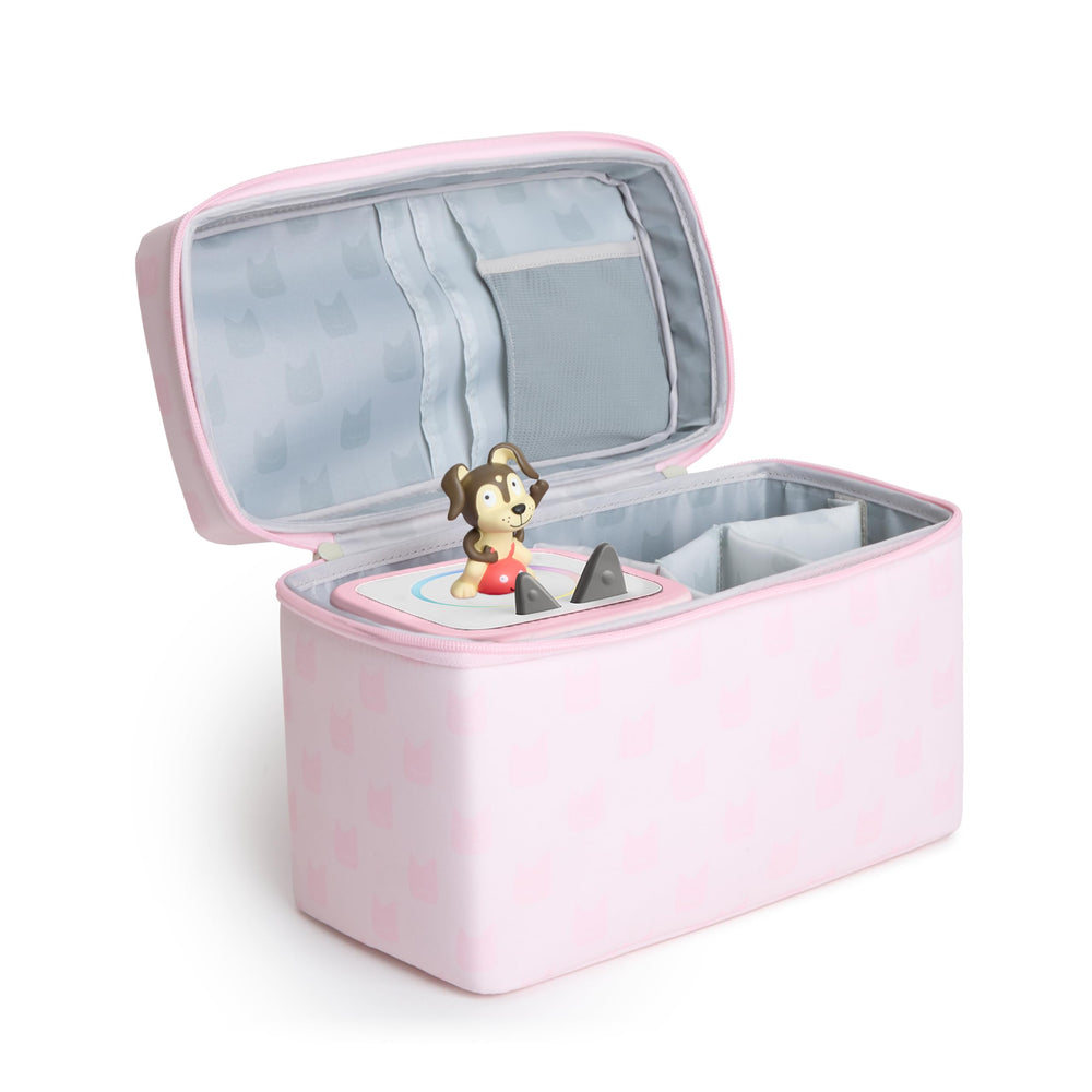 Inside compartments keep Toniebox 2, Tonies, and accessories neatly separated