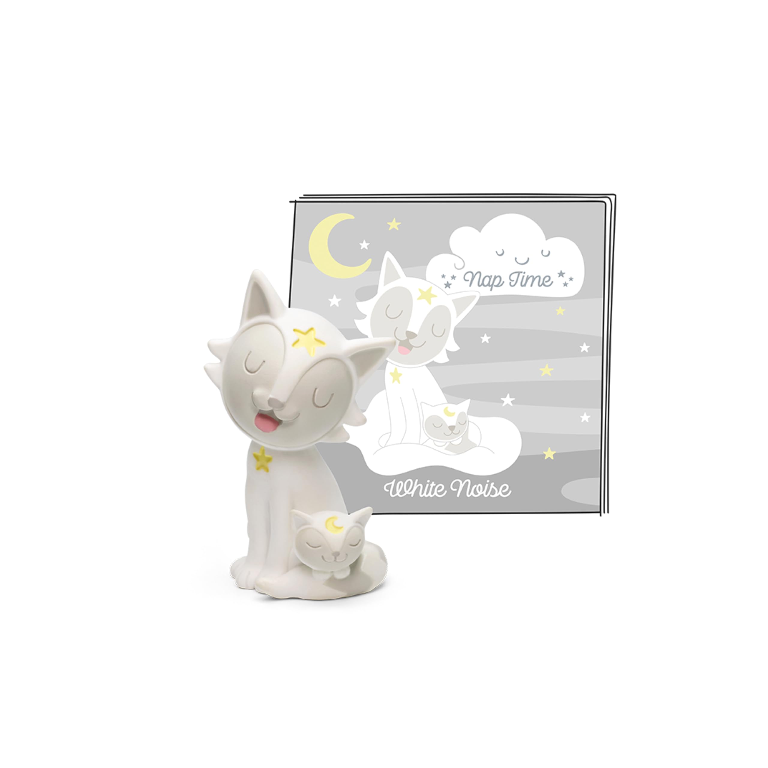Tonies White Noise Nap Time figurine creates a calm bedtime atmosphere.