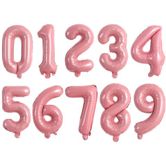 TONIFUL 16-inch light pink number balloons 0-9, ideal for festive photo ops
