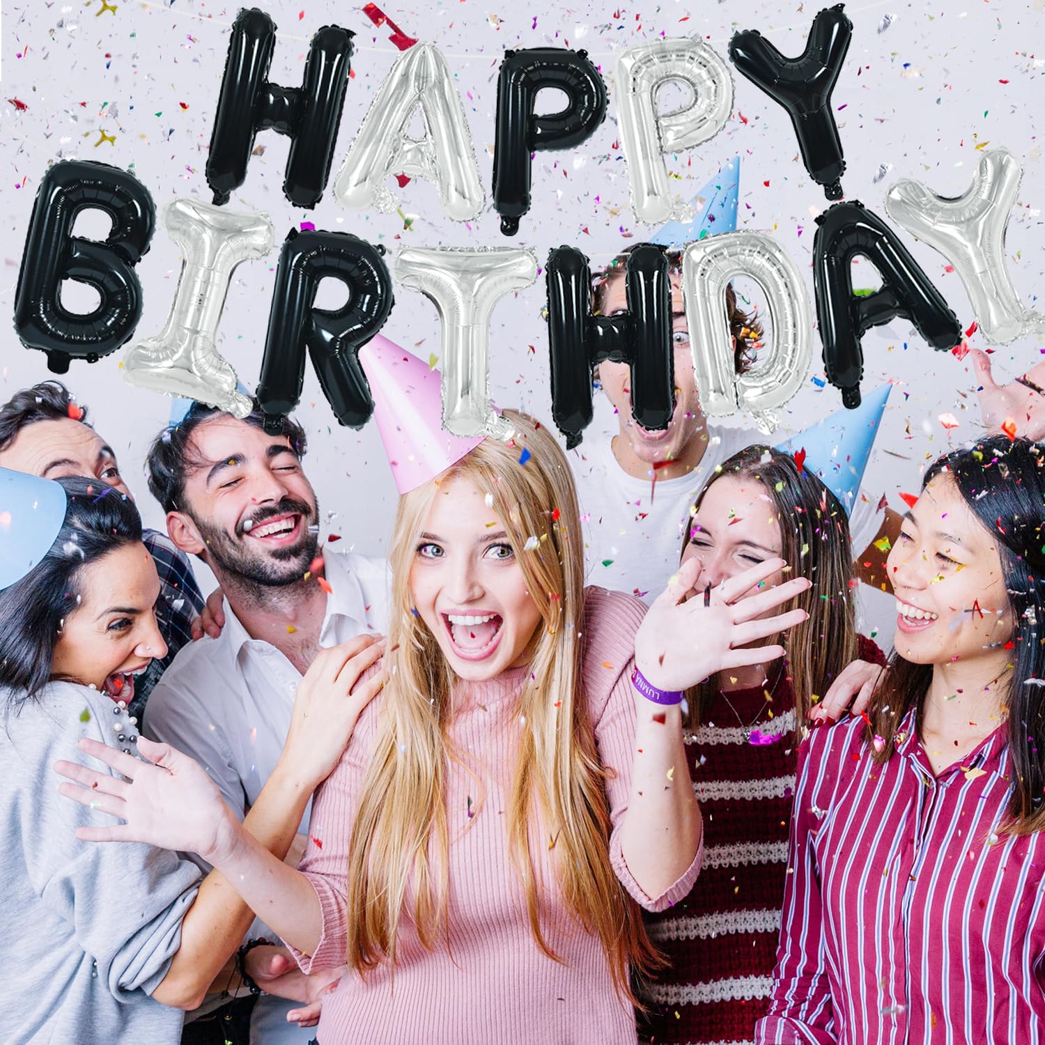 TONIFUL 16-inch Mylar letters offer bold, photo-ready birthday title.