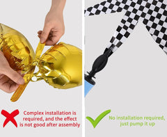 TONIFUL 22-inch 4D explosion star balloon on stand creates dramatic arches