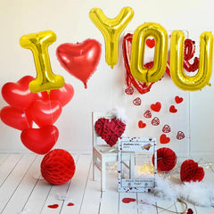 TONIFUL 32in red heart balloon adds a focal point to photos.