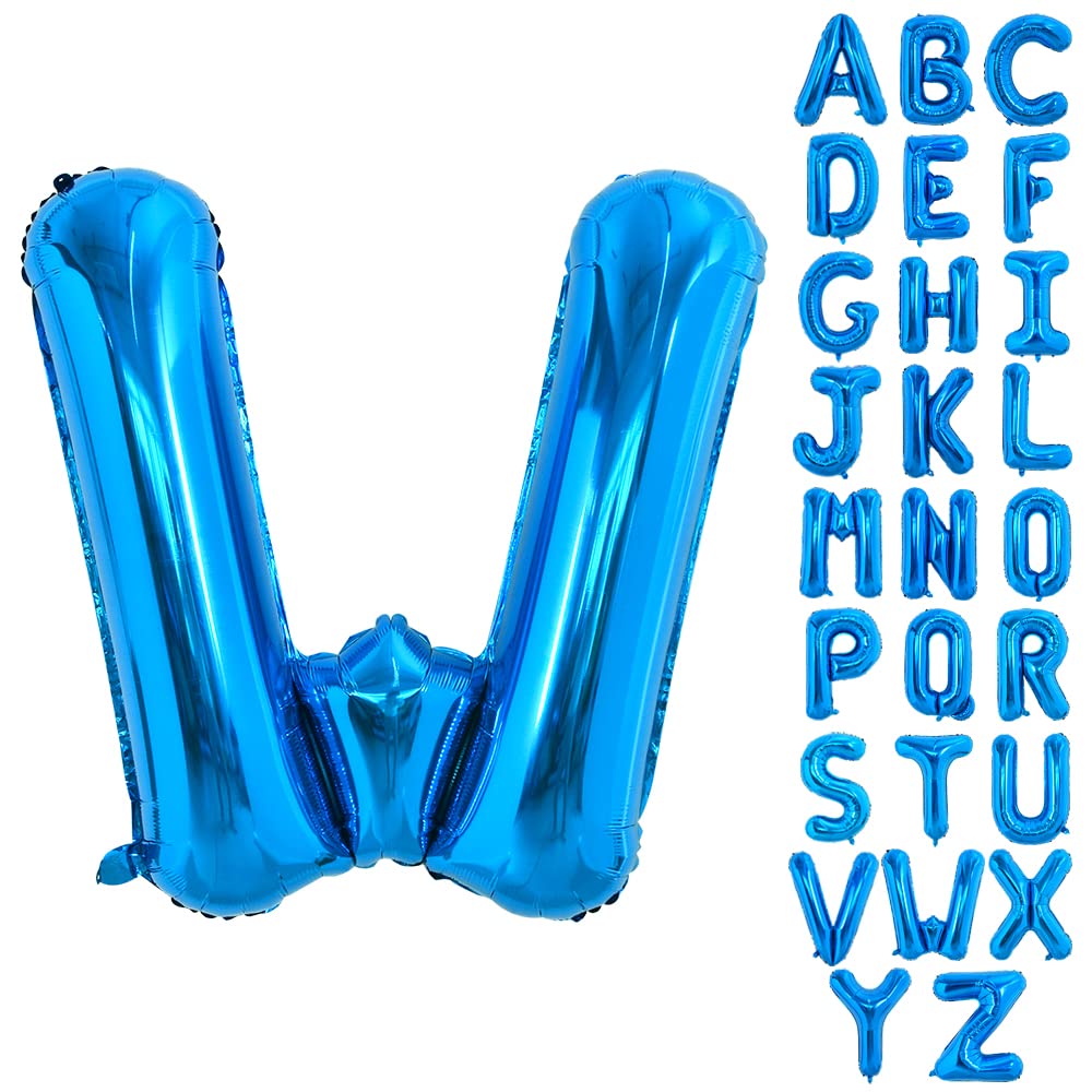 TONIFUL 40-inch blue letter balloon creates a bold giant alphabet centerpiece for celebrations