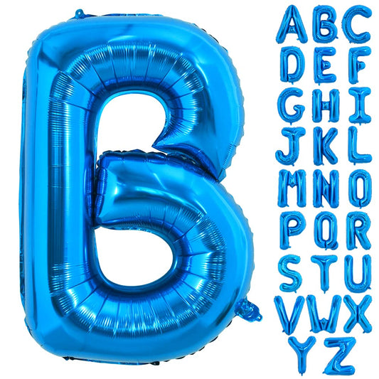 TONIFUL 40-inch blue letter balloon creates bold party focal point for photos.