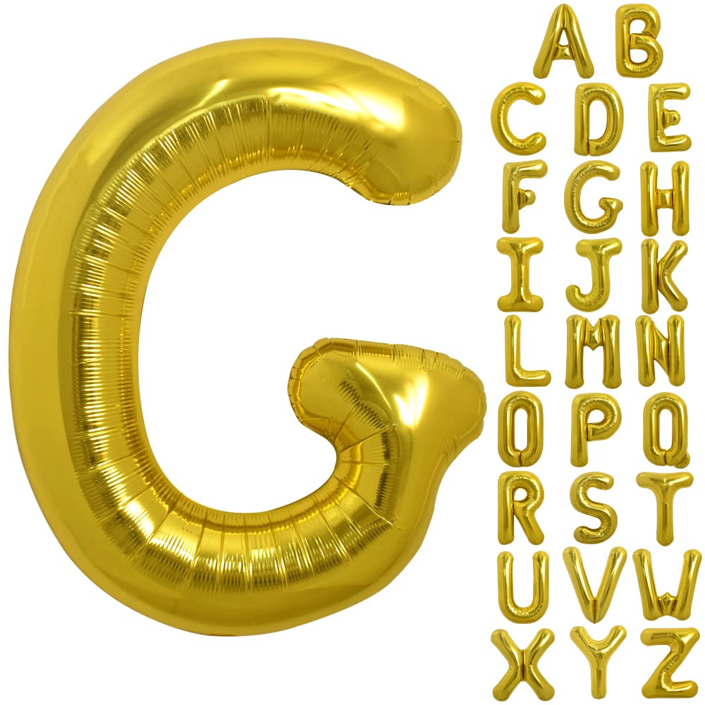 TONIFUL 40-inch G gold foil balloon adds dramatic party backdrop.