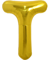 TONIFUL 40-inch gold letter T balloon creates a striking photo backdrop.