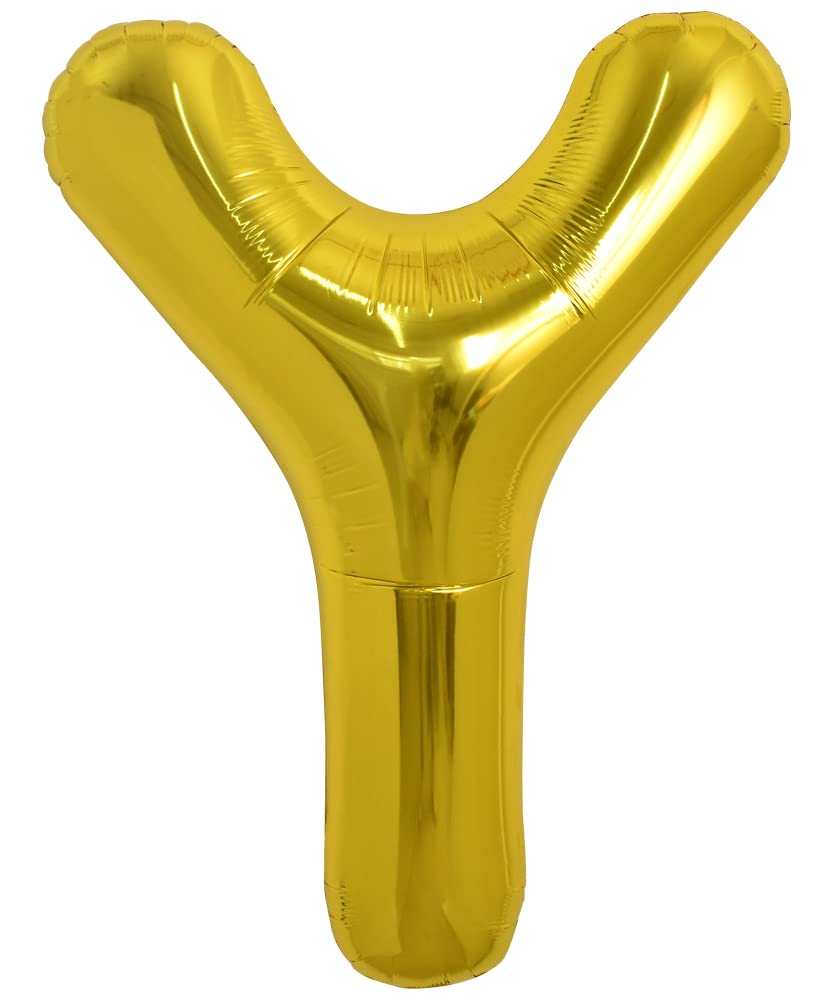 TONIFUL 40-inch gold Y balloon creates a bold centerpiece for celebrations.