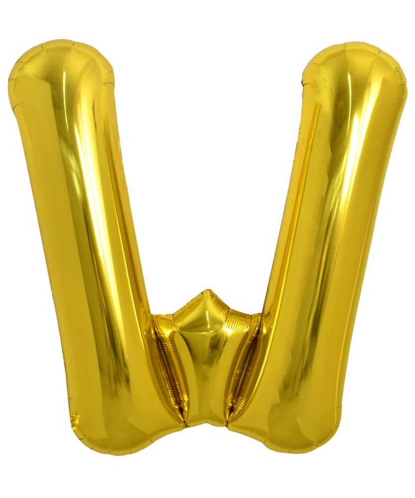 TONIFUL 40 inch gold letter W balloon enhances party photo backdrops.