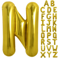 TONIFUL 40-inch gold N balloon close-up shows premium foil finish for chic party decor