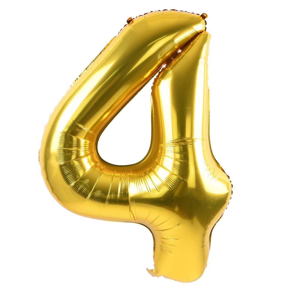 TONIFUL 40-inch gold number balloon 0 for graduation photos and milestones
