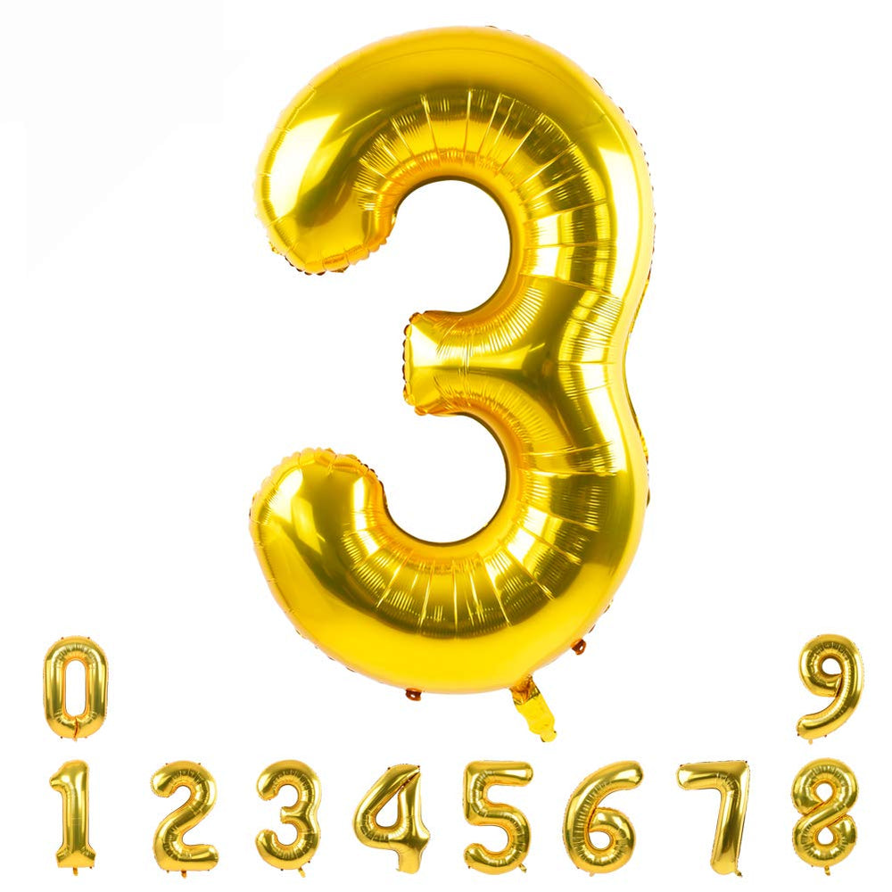 TONIFUL gold number balloon ready for photo-worthy celebration