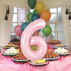 TONIFUL 40-inch number balloon self-standing display for events.