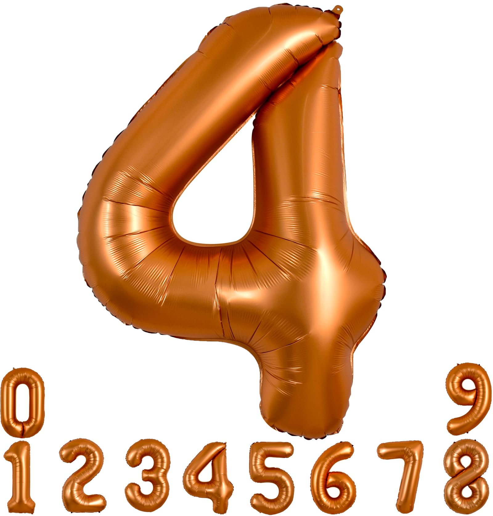 TONIFUL orange 40-inch number balloon 0 for standout birthday photo ops