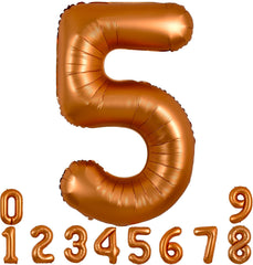 TONIFUL 40-inch orange number balloon front view for bold party decor