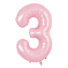 TONIFUL 40-inch pastel pink number 3 balloon creates a striking party focal point.