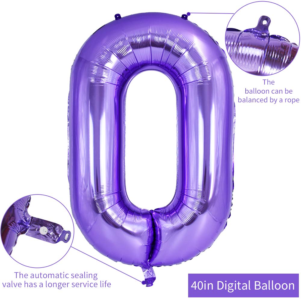 TONIFUL 40-inch purple number balloon one, perfect for graduation or milestone celebrations.
