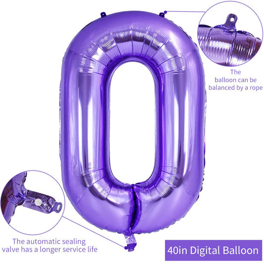 TONIFUL 40-inch purple number balloon one, perfect for graduation or milestone celebrations.