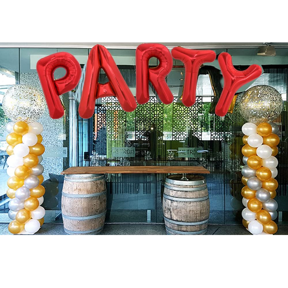 TONIFUL 40 inch red letter balloon on wall decor backdrop
