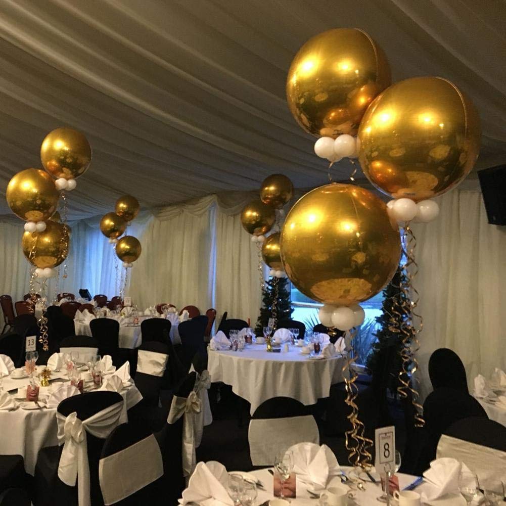 TONIFUL 4D gold balloon 15inch, eye-catching table centerpiece.