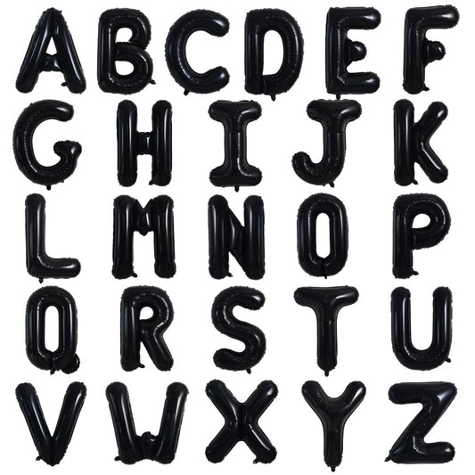TONIFUL a-z black foil balloons for bold alphabet phrases